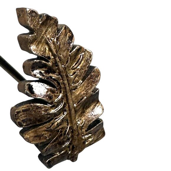 Fern Leaf Shower Curtain Hooks Rings Gold Resin Elegant Bathroom Decor Lot of 12 - Picture 2 of 5